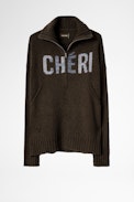 Almy Cheri Sweater - Women's Cheri khaki wool sweater