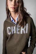 Almy Cheri Sweater - Women's Cheri khaki wool sweater