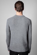 Kennedy La Faute À Voltaire Sweater - Men’s grey merino wool La Faute à Voltaire sweater.