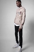 Clay Sweater - Men's beige cashmere hoodie