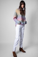 Multicoloured Sunday Sweater - Woman’s Zadig&Voltaire multicoloured round neck sweater.