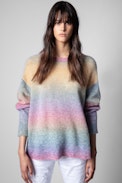 Multicoloured Sunday Sweater - Woman’s Zadig&Voltaire multicoloured round neck sweater.