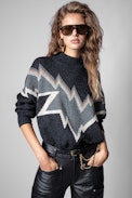Bonnie Sweater - Women’s grey wool sweater