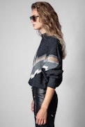 Bonnie Sweater - Women’s grey wool sweater