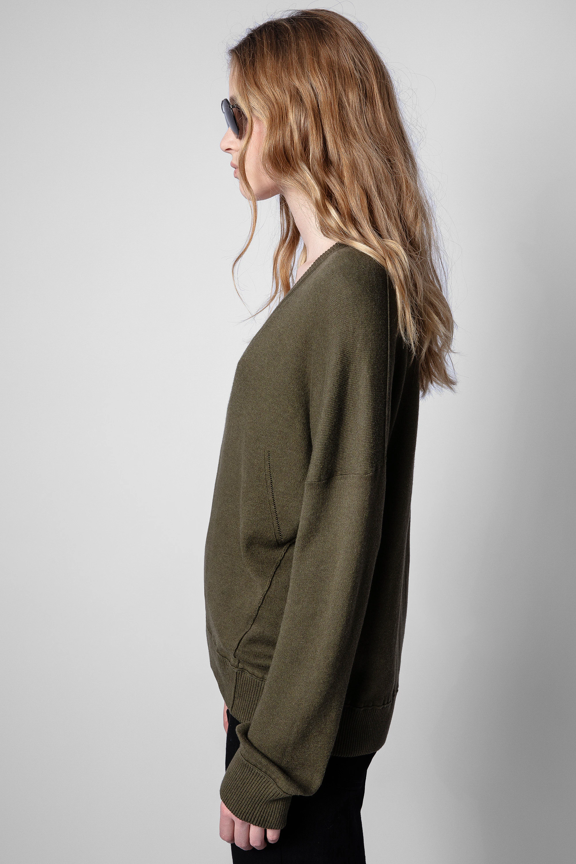 khaki sweater