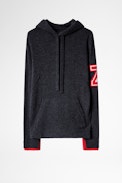 Mina Cashmere ZV Hoodie - Women’s grey hooded cashmere sweater