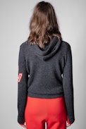 Mina Cashmere ZV Hoodie - Women’s grey hooded cashmere sweater