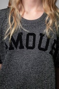 Sweatshirt Portland - Sweatshirt à manches courtes application Portland