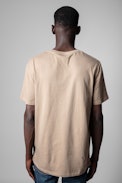 Photoprint Ted T-shirt - Men's beige cotton T-shirt