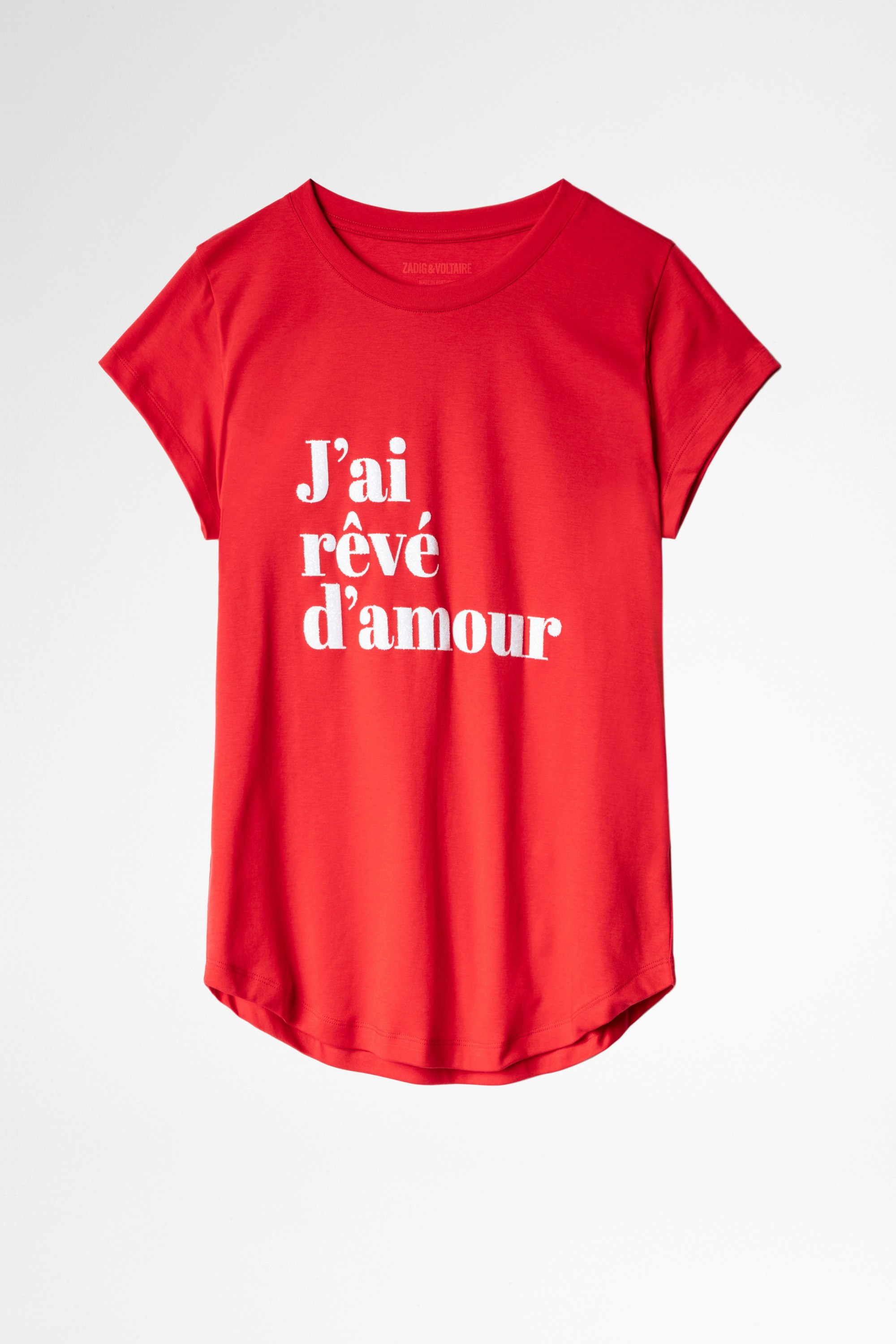 Woop T-shirt Women’s red ‘J'ai rêvé d'amour’ T-shirt