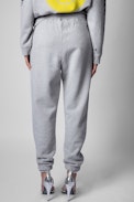 Steevy Trackpants - Woman’s flecked grey tracksuit bottoms