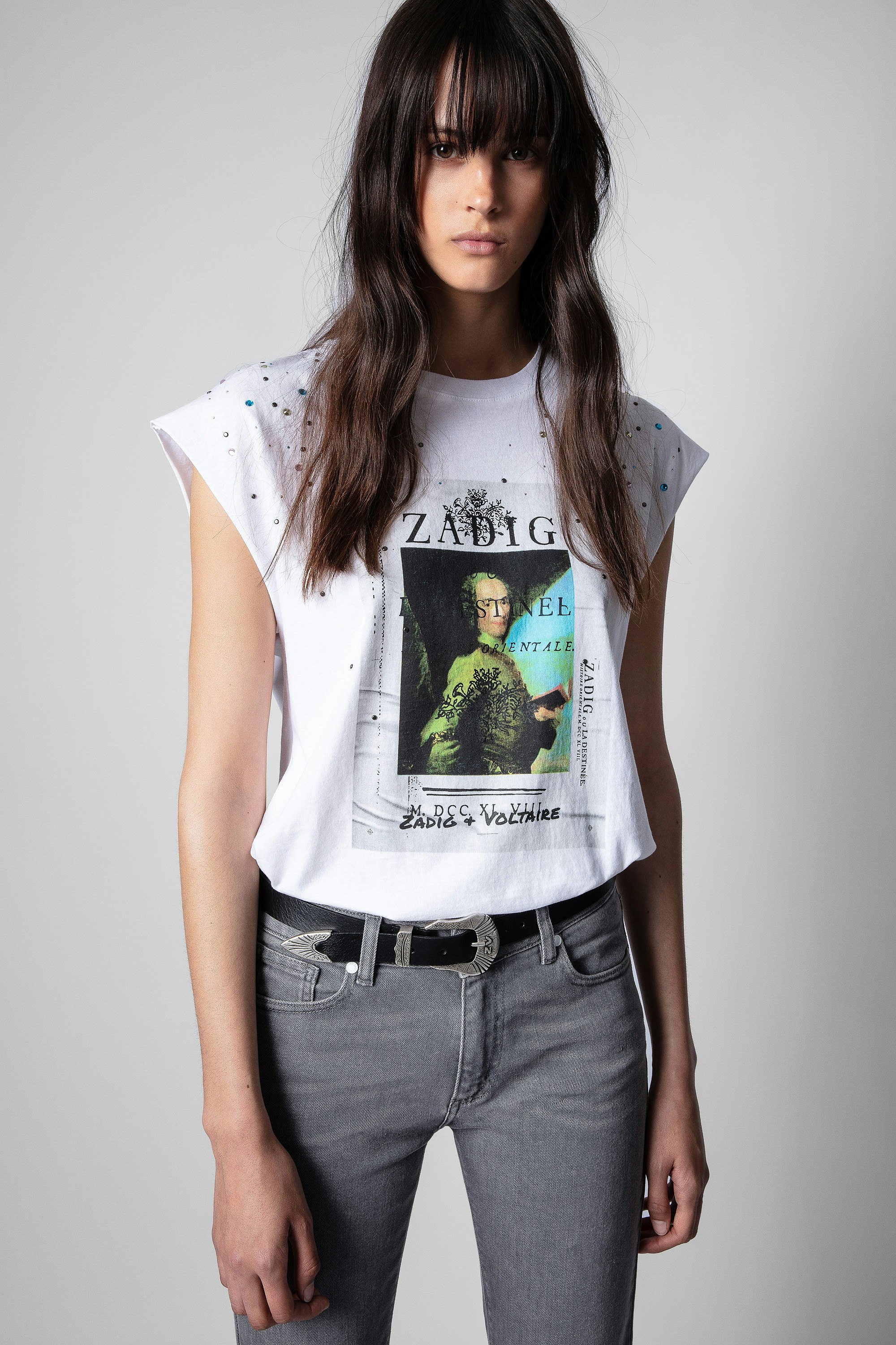 Cecilia Photoprint Voltaire Strass T-Shirt
