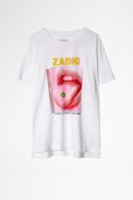 Tom Voltaire Happy T-Shirt - Woman’s oversized white printed Zadig&Voltaire T-Shirt.