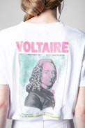 Tom Voltaire Happy T-Shirt - Woman’s oversized white printed Zadig&Voltaire T-Shirt.