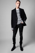 Viks Moleskine Jacket - Men's black cotton jacket