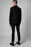 Viks Moleskine Jacket - Men's black cotton jacket