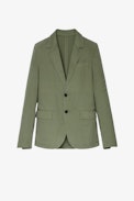 Viks Blazer - Men's khaki cotton military jacket with arrow on the left sleeve