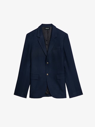 Vanilleh Blazer - Cropped blazer jacket with single-breasted closure.