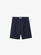 Short Pixie 100% Linen - Casual washed linen bermuda shorts with adjustable drawstring waist.