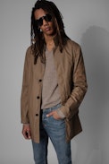 Martin Jacket - Men's buttoned jacket in beige cotton