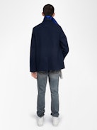 Mollys Coat - Short double-breasted coat with wing badge on the back.