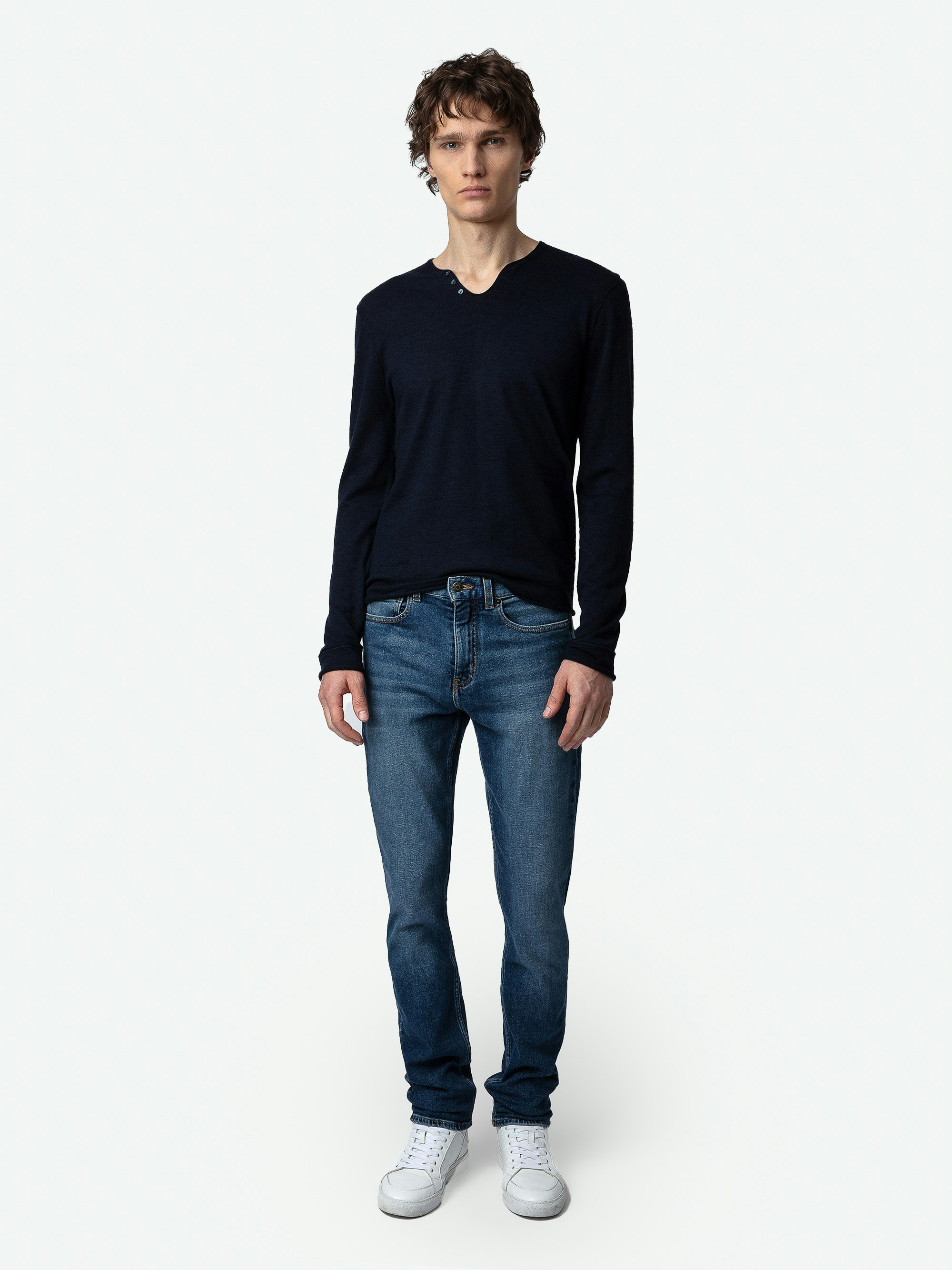 Steeve Jeans - Regular-fit blue denim jeans.