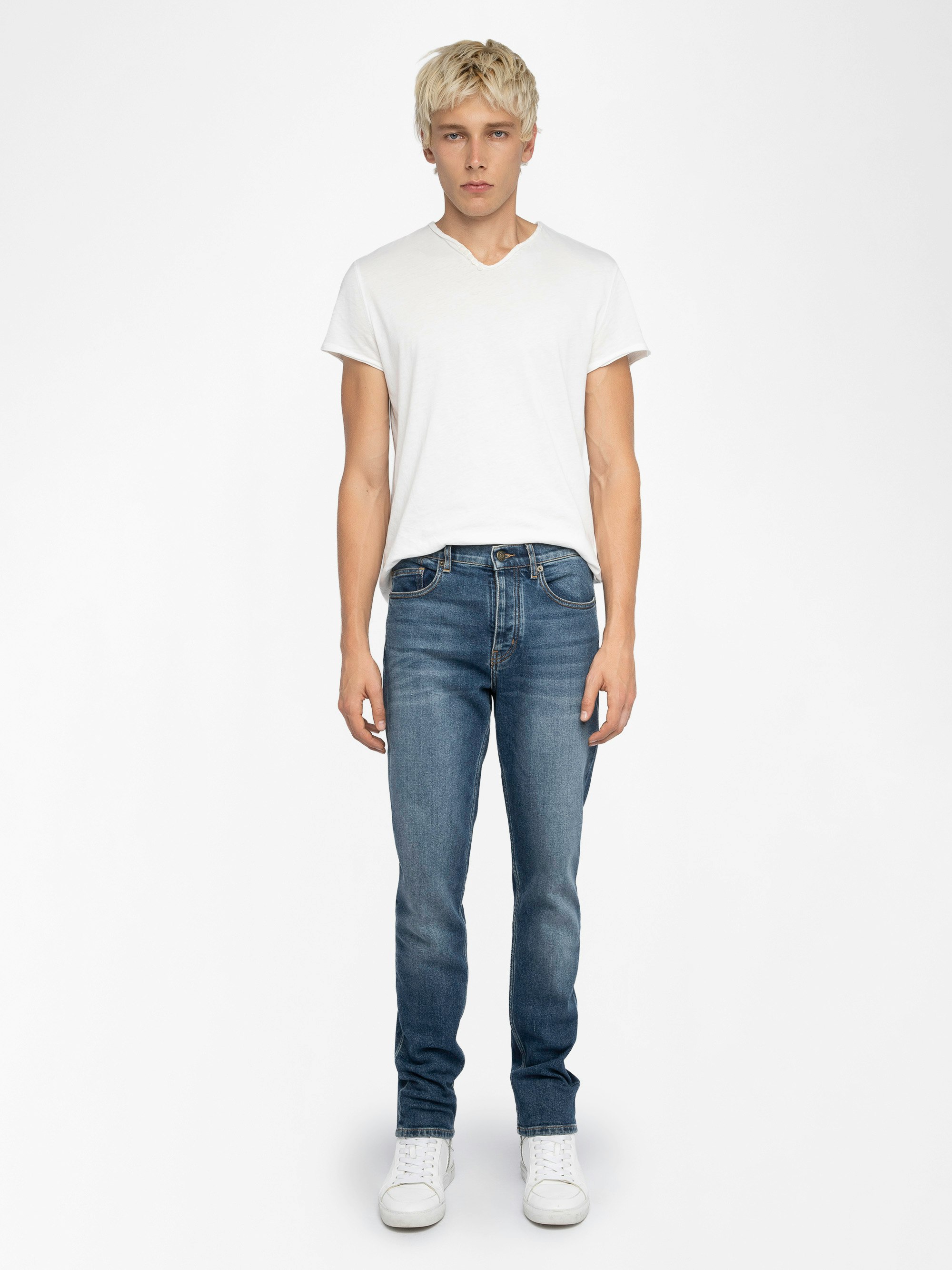 Steeve Jeans - Slim jeans with zip fastening.