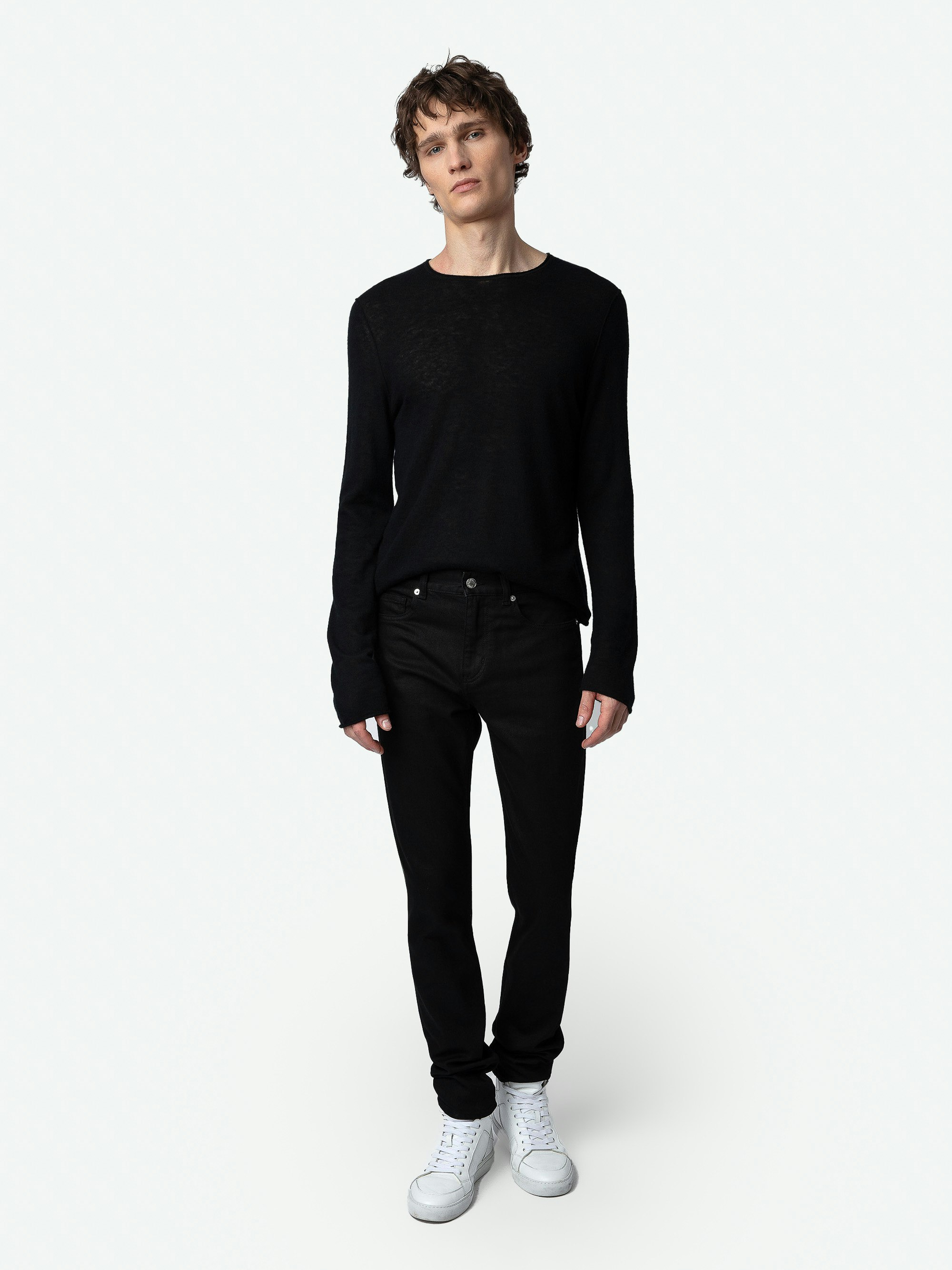 Mick Jeans - Slim-fit black denim jeans.