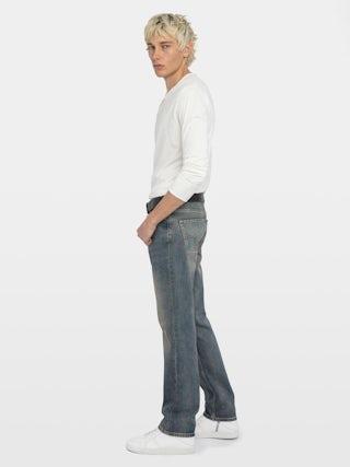 John Jeans - Straight jeans with zip and button fastening at the waistband.