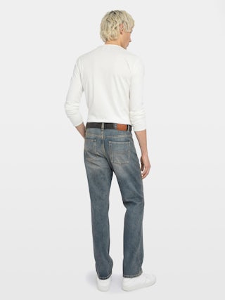 John Jeans - Straight jeans with zip and button fastening at the waistband.