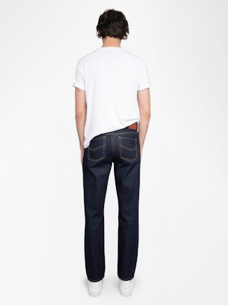 Jean John - Straight raw denim jeans with zip fastening.