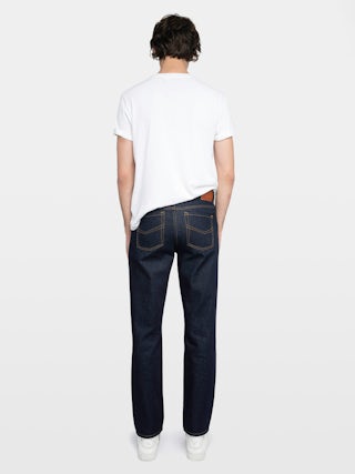 Jean John - Straight raw denim jeans with zip fastening.
