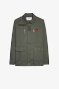 Kido Skull Jacket - Men’s skull military jacket in khaki