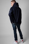 Giacca Kido Amo Heavy Arrow - Giacca militare reversibile blu navy, uomo