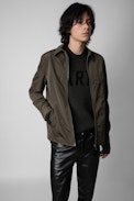 Kaysey Nylon Jacket - Men’s khaki nylon jacket