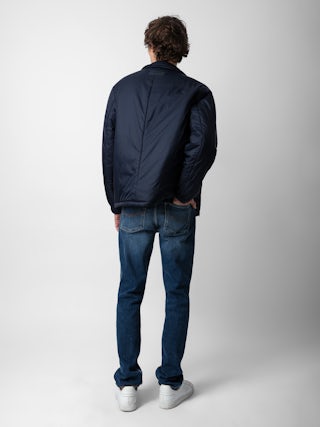 Back Jacket - Quilted jacket with high collar and long sleeves.