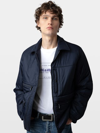 Blouson Back - Blouson ouatiné à col montant et manches longues.