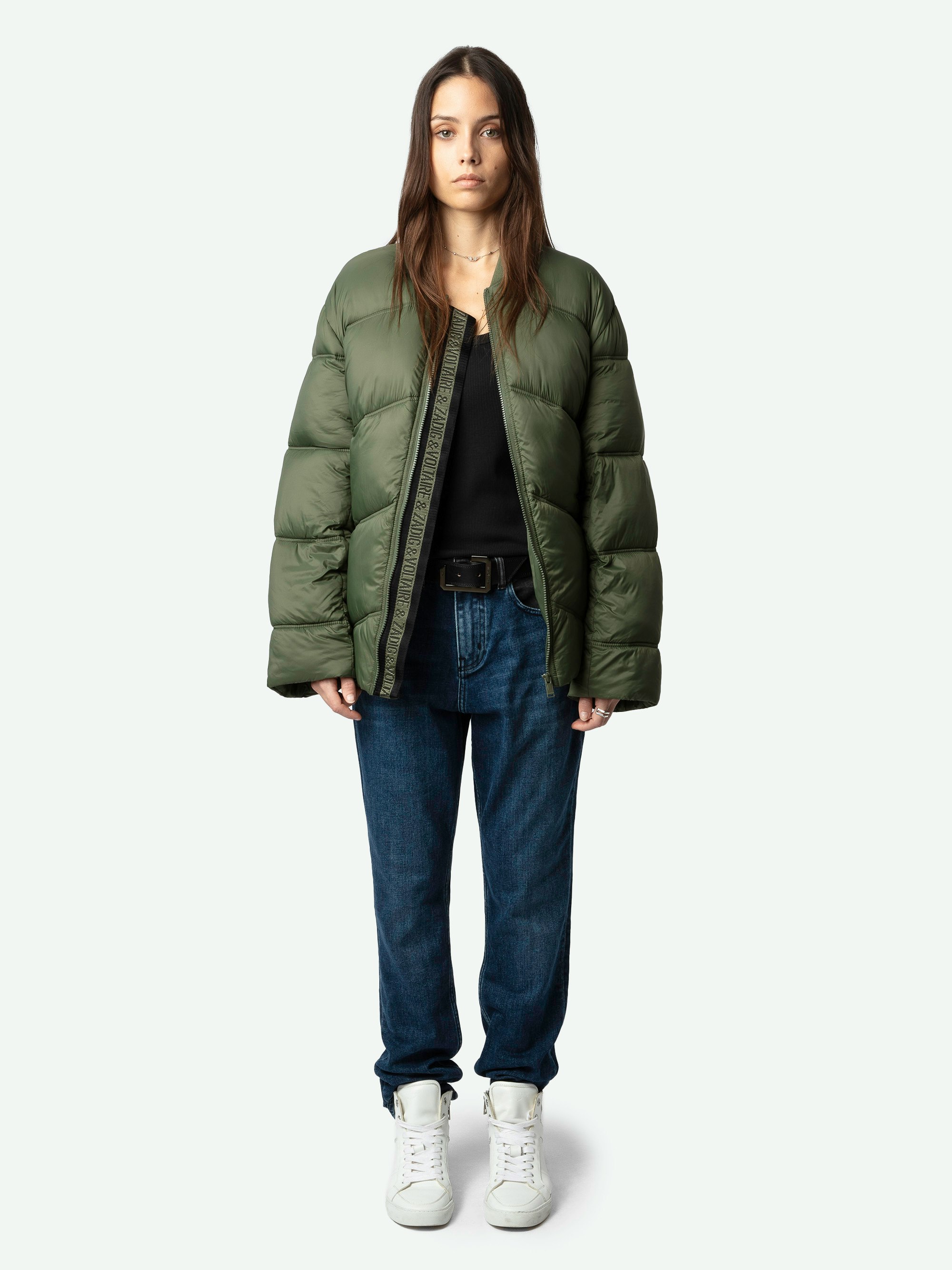 Bony Puffer Coat down jacket kaki men | Zadig&Voltaire