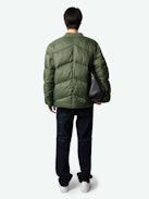 Bony Puffer Coat - Green puffer coat with herringbone quilting, pockets and signature placket.