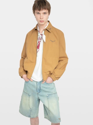 Loann Jacket - Zipped jacket with long sleeves, wing embroidery, collar embroidery and western-style back cut.