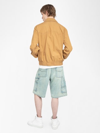 Loann Jacket - Zipped jacket with long sleeves, wing embroidery, collar embroidery and western-style back cut.