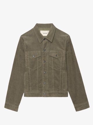 Bases Velvet Jacket - Velvet jacket, long sleeves with button closure and wing embroidery on the back.