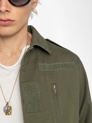 Kido Parka - Military parka with button fastening and functional pockets.