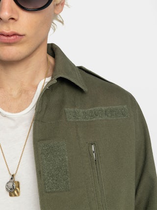 Kido Parka - Military parka with button fastening and functional pockets.