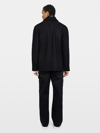 Blouson Venezia 100% Laine - Blouson en laine bouillie légère en simple boutonnage, poches plaquées avec signature broderie ZV.