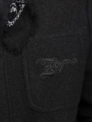 Venezia Blazer 100% Wool - Blazer in light boiled wool with single-breasted fastening, patch pockets with signature wing embroidery.