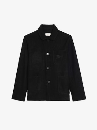 Venezia Blazer 100% Wool - Blazer in light boiled wool with single-breasted fastening, patch pockets with signature wing embroidery.