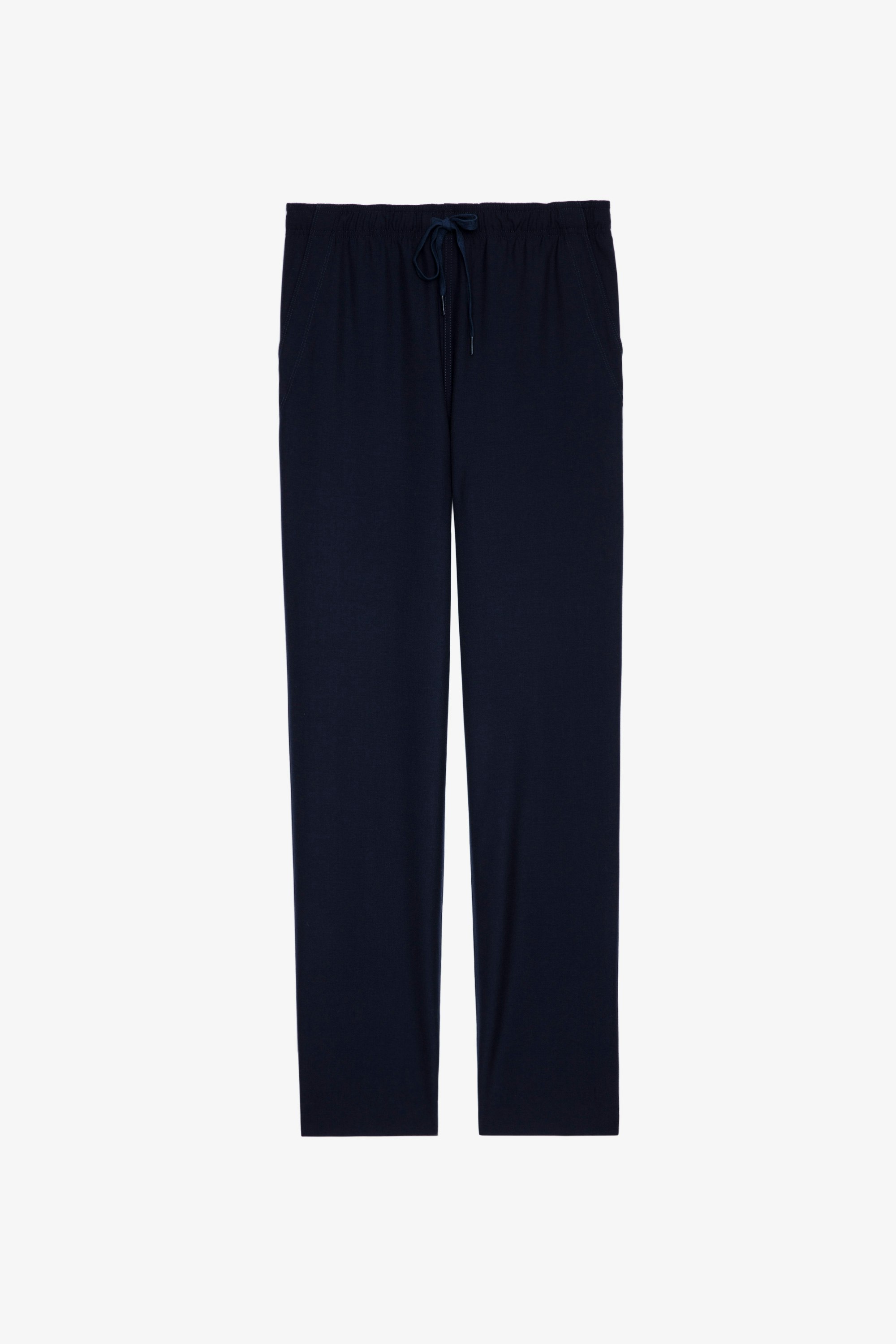 Pixel Trousers Men’s navy blue wool trousers 