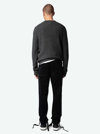 Steeve Corduroy Trousers - Fitted corduroy trousers with button fastening.