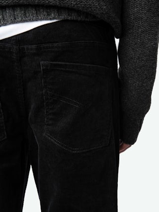 Steeve Corduroy Trousers - Fitted corduroy trousers with button fastening.